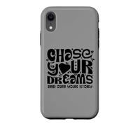 Carcasa para iPhone XR Chase Your Dreams, White/Black