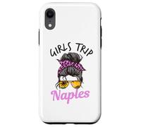 Carcasa para iPhone XR Chicas a Juego Viaje Nápoles Florida Moño de Pelo desordenado Mujeres