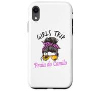 Carcasa para iPhone XR Chicas a Juego Viaje Praia Do Camilo Portugal Moño de Pelo desordenado