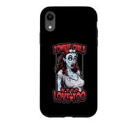 Carcasa para iPhone XR Chicas Zombies Necesitan Amor Demasiado Divertido Halloween Pop Art Dead Girl