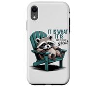 Carcasa para iPhone XR Chill Raccoon Lazy Summer Actitud - Cita Divertida
