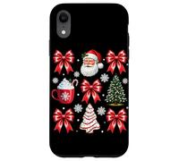 Carcasa para iPhone XR Chocolate Caliente con Lazos de Papá Noel