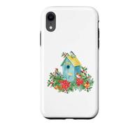 Carcasa para iPhone XR Christmas Holiday Wreath Birdhouse Birds & Bells