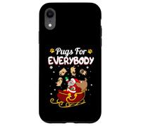 Carcasa para iPhone XR Christmas Pugs For Everybody Santa's Sleigh Pug Dog Lover