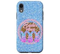 Carcasa para iPhone XR Círculo a Cuadros con diseño de Leopardo con diseño de Tres Conejos de Easter Vibes