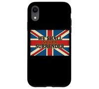 Carcasa para iPhone XR Cita de Union Jack We Shall Never Surrender Churchill