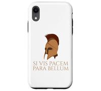 Carcasa para iPhone XR Cita Latina - Si Vis Pacem para Bellum - Casco Espartano