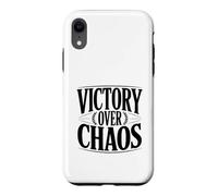 Carcasa para iPhone XR Cita Motivacional inspiradora de Victoria sobre el Caos