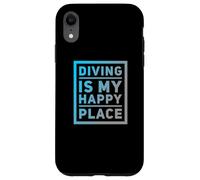 Carcasa para iPhone XR Citas de buceFunny Divers Humor El Buceo es mi Lugar Feliz
