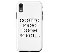 Carcasa para iPhone XR Cogito Ergo Doom Pergamino Latina Filosofía Humor