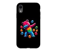 Carcasa para iPhone XR Colorful Dabbing Gummy Bear Candy Lovers Kids Boys Bear Dab