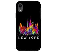 Carcasa para iPhone XR Colorful New York City with Splash Colors, New York City
