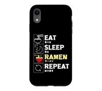 Carcasa para iPhone XR Comer sueño Ramen Repeat, Fideos para niños