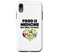 Carcasa para iPhone XR Comida Medicina Come Real para Sanar Vegano