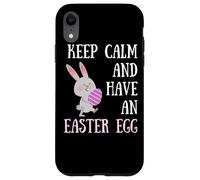 Carcasa para iPhone XR Conejito de Pascua Keep Calm and Have a Easter Egg