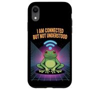 Carcasa para iPhone XR Connected But Not Understood - Absurd Frog WiFi Vaporwave