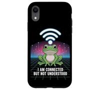 Carcasa para iPhone XR Connected But Not Understood - Absurd Frog WiFi Vaporwave