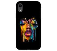 Carcasa para iPhone XR Cool African Woman Afro Color Painted Face Juneteenth Vibes