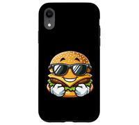 Carcasa para iPhone XR Cool Burger Happy Fast Food Gafas De Sol Verano Grunge