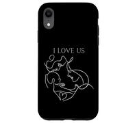 Carcasa para iPhone XR Cool Line Art Familia Ilustración Amar Papá y Mamá Nos Aman