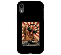 Carcasa para iPhone XR Cool Retro Chicken DJ Funny Rooster Music Hombres Mujeres
