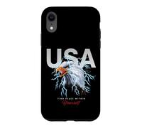 Carcasa para iPhone XR Cool USA Eagle with Wild Quotes Illustration Graphic Designs