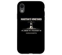 Carcasa para iPhone XR Coordenadas del Faro de Marthas Vineyard Massachusetts