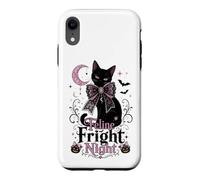 Carcasa para iPhone XR Coqueta de Gato Negro Feline Fright Night para Halloween