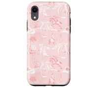 Carcasa para iPhone XR Coral Pink Herradura Bows Cowboy Hat Cowgirl Boots Riding