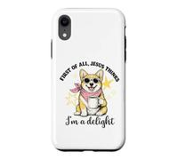 Carcasa para iPhone XR Corgi En Primer Lugar, Jesús Piensa Que Soy una Delicia de Las Mujeres de la Iglesia