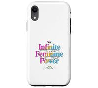 Carcasa para iPhone XR Corona de Poder Femenino Infinito tipografía Floral