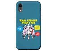 Carcasa para iPhone XR Corredor What Happens When I Run Quote Jogging Funny Running