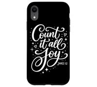 Carcasa para iPhone XR Count It All Joy James 1:2 Fe Cristiana Oración Religión
