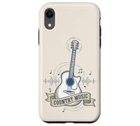 Carcasa para iPhone XR Country Music Guitarra Soundwave Retro Western Cowgirl