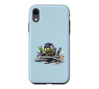 Carcasa para iPhone XR Crazy Monster Fighter Piloto Jet Cartoon Aviación Arte