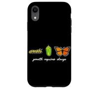 Carcasa para iPhone XR Crecimiento Requiere Cambio Ciclo de Vida de la Mariposa Inspir