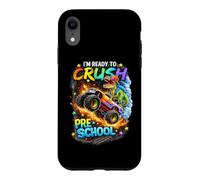 Carcasa para iPhone XR Crush Preescolar Dinosaurio Monster Truck Regreso a la Escuela Divertido