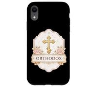 Carcasa para iPhone XR Cruz Cristiana ortodoxa Oriental Oriental para Mujer y niña Floral