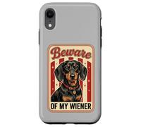 Carcasa para iPhone XR Cuidado con mi Divertido Perro Weiner Dachshund Wiener