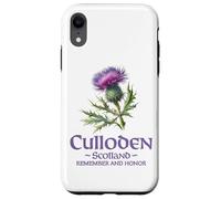 Carcasa para iPhone XR Culloden Scotland Recuerda y honra el Cardo Acuarela
