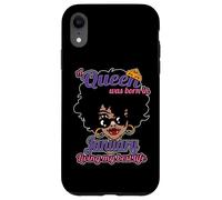 Carcasa para iPhone XR Cumpleaños de enero, para Mujeres, Afro Chica, Reina Negra