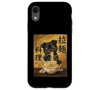 Carcasa para iPhone XR Cute Cat Eating Ramen Noodles Funny Japan Kawaii Cats
