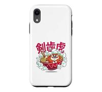 Carcasa para iPhone XR Cute Chubby Tiger Ramen Noodle Bowl Japanese Foodie Lover