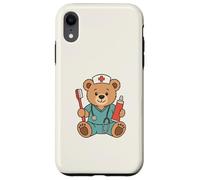 Carcasa para iPhone XR Cute Dental Nurse Teddy Bear Student Dentist Office Staff