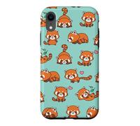 Carcasa para iPhone XR Cute Funny Kawaii Womens Girls Kids Red Panda Lover Pattern
