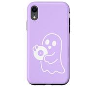 Carcasa para iPhone XR Cute Ghost Holding Vinyl Record Music Graphic - Lila