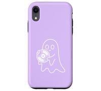 Carcasa para iPhone XR Cute Ghost Holding Vinyl Record Music Graphic - Lila