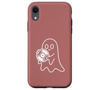 Carcasa para iPhone XR Cute Ghost Holding Vinyl Record Music Graphic - Rosa
