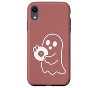 Carcasa para iPhone XR Cute Ghost Holding Vinyl Record Music Graphic - Rosa