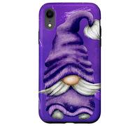 Carcasa para iPhone XR Cute GNOME Graphic For Gardener and Spring and Summer Purple